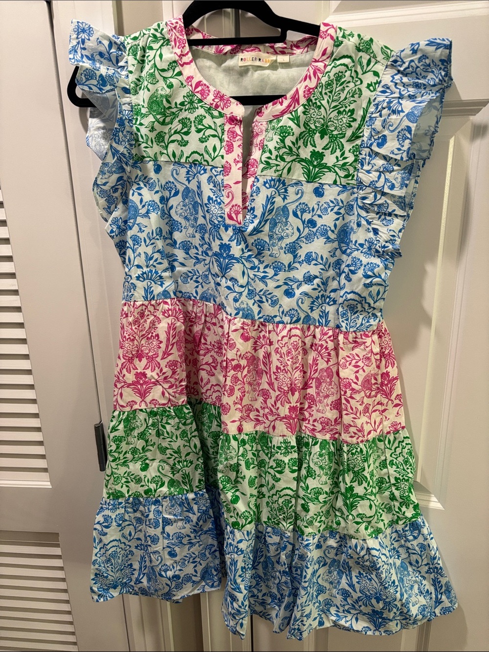 Roller Rabbitt - womens Size L Tiered Ruffle Dress
